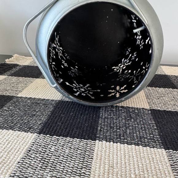 Galvanized Metal Snowflake Lantern - Picture 3 of 3